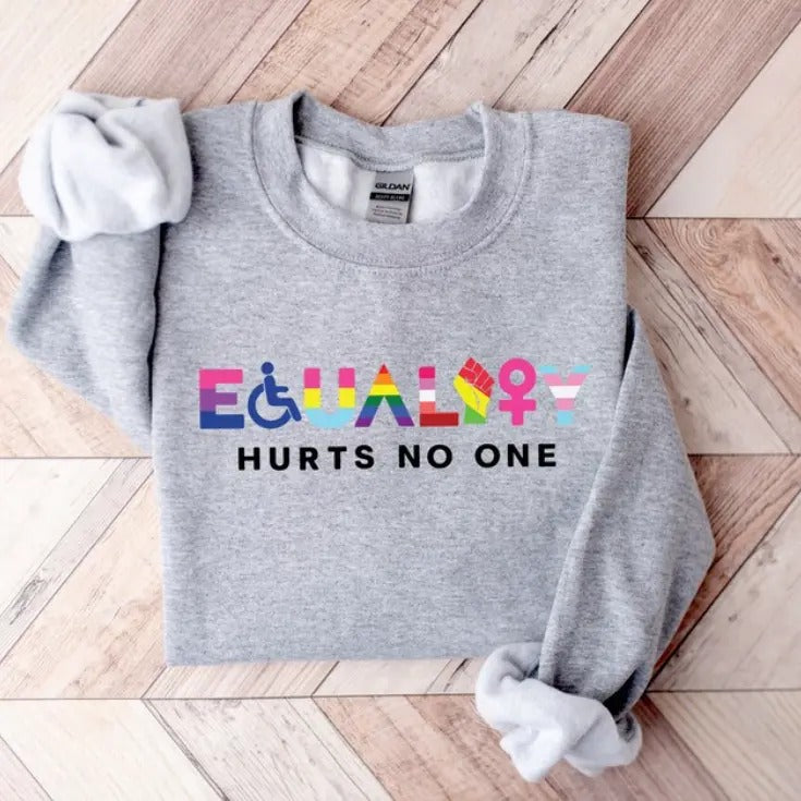 Equality Hurts No One Shirt Sweatshirt New Version, Black Lives Matter, Women Rights Equality, Pride Shirt, LGBT Shirt,...