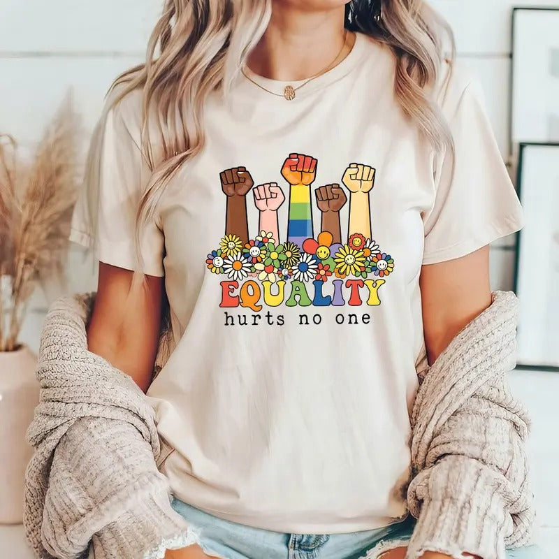 Equality Hurts No One Shirt, Black Lives Matter Shirt, Pride Shirt, Social Justice, Human Rights, Gay LGBT Shirt,...