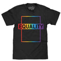 Equality Rainbow T-Shirt - Black Hoodie, Sweatshirt | GrindPrints.com