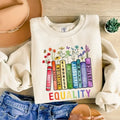 Equality Shirt, Equal Rights Shirt, Equality Book Flower Shirt, LGBTQ Sweatshirt, Rainbow Flower Sweatshirt, Social...