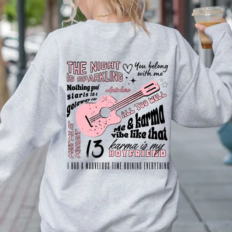 Era Inspired Shirt | Cozy Sweatshirt | Midnight Album Merch | Song Lyrics Tee Hoodie | GrindPrints.com