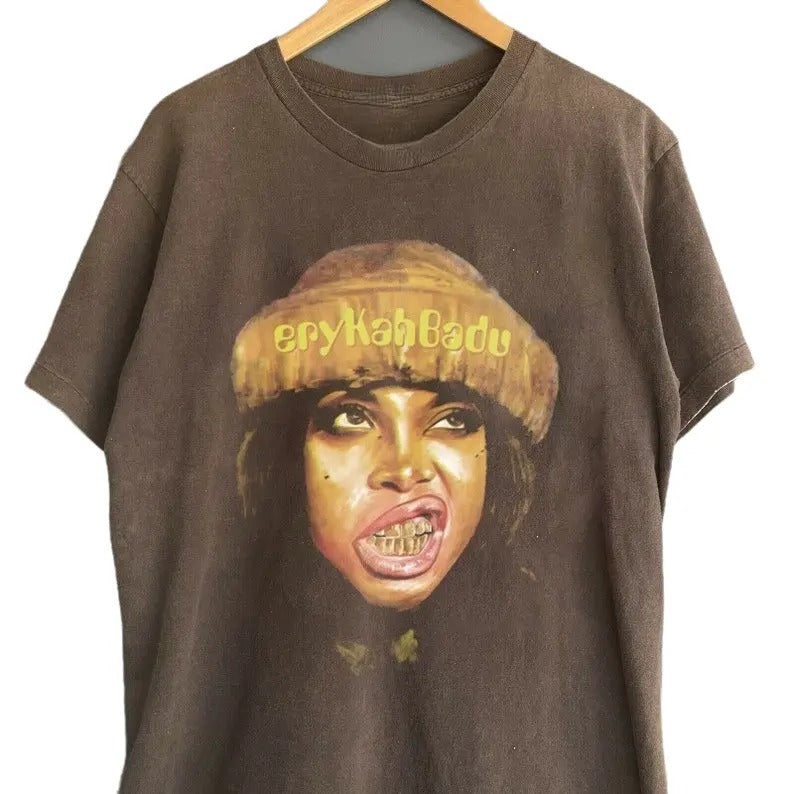 Erykah 90s Music Rock Fans Tour Shirt Erykah Badu Concert Shirt Classic Cotton Fabric Menswear T-Shirts, Hoodie, Sweatshirt