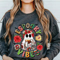 Espooky Vibes Casual Everyday Softstyle Halloween Unisex Pullover Crewneck Sweatshirt. T-Shirts, Hoodie | GrindPrints.com