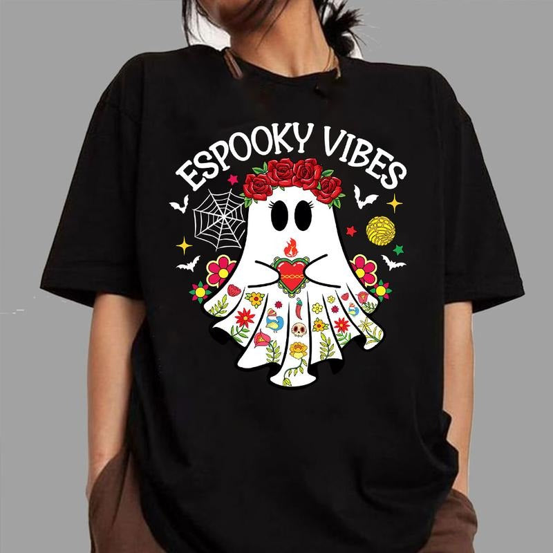 Espooky Vibes Shirt, Halloween Shirt, Mexico Halloween Shirt, Retro Halloween Shirt, Boo Shirt Hoodie, Sweatshirt