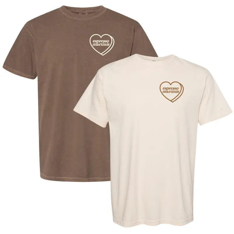 'Espresso Martini Candy Heart' Comfort Colors T-Shirtstyle{n002}2 T-Shirts, Hoodie, Sweatshirt | GrindPrints.com