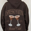 Espresso Martini Sweatshirt Cocktail Hoodie Cocktail Social Club Hoodie Brown Hoodie Forest Green Hoodie Signature...