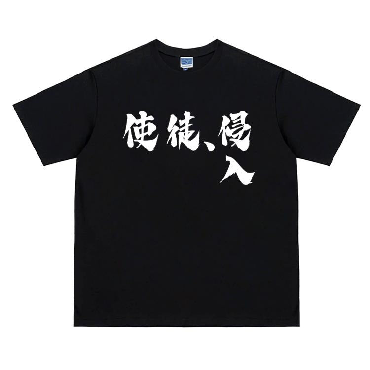 Eva "Angel Invasion" Vintage Oversized Tee Anime T-shirt 100% Cotton Original Design Men's Top Streetwear Casual Menswear...