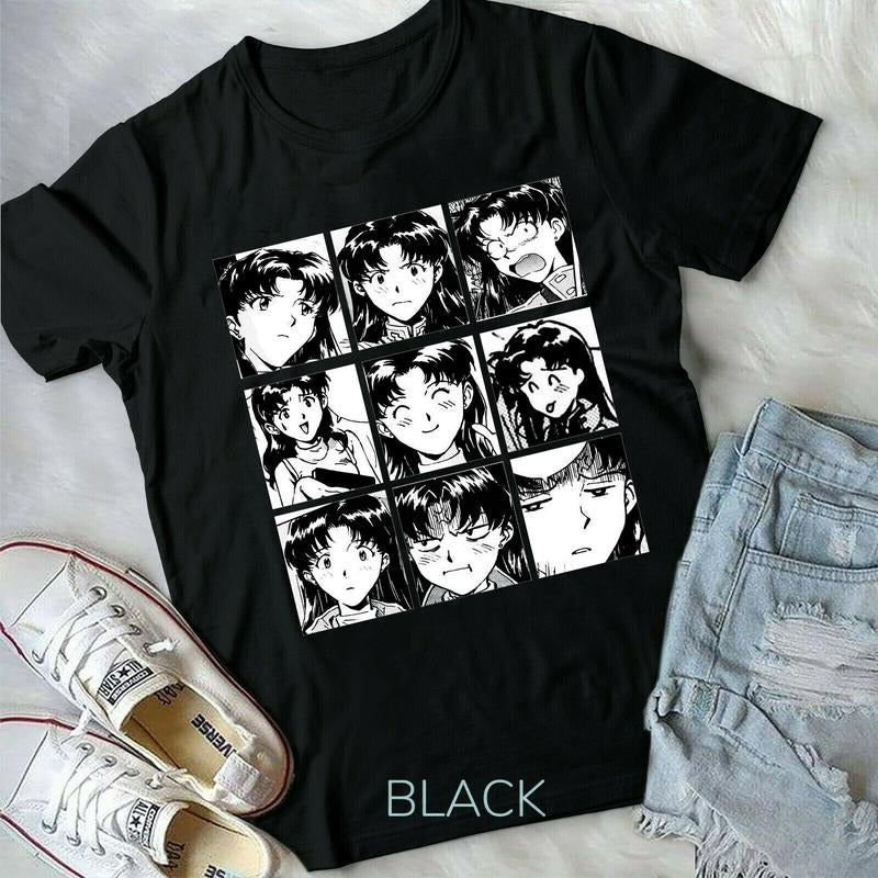 Evangelion,Misato Katsuragi,Neon Genesis Evangelion,Vaporwave,new Unisex T-Shirt S-4XL Hoodie, Sweatshirt | GrindPrints.com