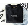 Even Baddies Get Saddies Embroidered Sweatshirt Mental Health Sweatshirt Anxiety Sweatshirt ADHD Embroidered Crewneck...