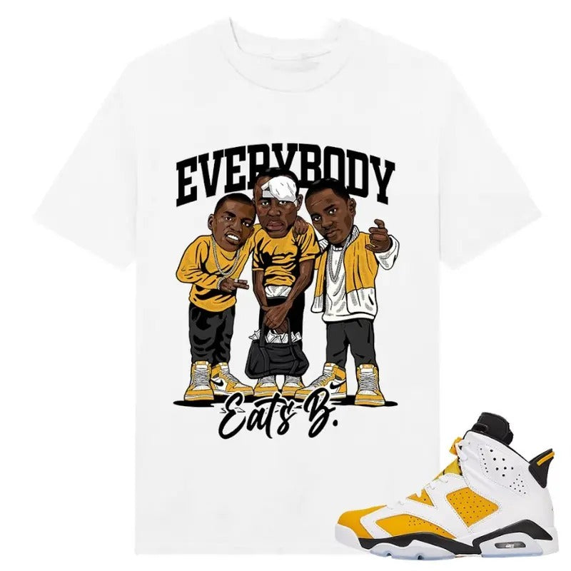 Everybody Eats B Tshirt, Shirt match Sneaker Classic Cotton Hoodie, Sweatshirt | GrindPrints.com