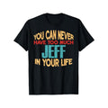 Everyday Comfort, Men'S 'You Can Never Have Too Much Jeff' T-Shirt- Casual Black Cotton T-Shirt, Colorful Text, Crew...