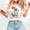 Everyday Is Trash Day Raccoon Meme Shirt, Retro Sunset Tee, Cool Style Raccoon Shirt, Distressed Style Meme T-Shirt,Funny...