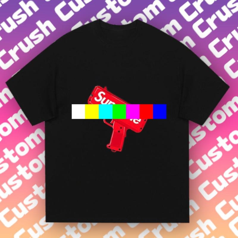 Trendy Must-Have Tee | Red Toy Gun Graphic  | Streetwear/Date Night/Everyday Look Hoodie, Sweatshirt | GrindPrints.com
