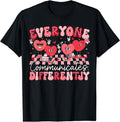Everyone Communicates Differently Special Education Autism T-Shirt | Unisex Cotton Tee, Short Sleeve, Crewneck, Size...