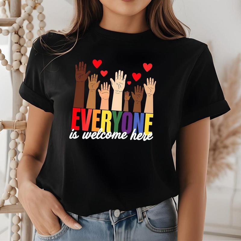 Everyone Is Welcome Here Idaho Teacher Shirt, Education Everyone Is Welcome Here Sweatshirt and Hoodie | GrindPrints.com