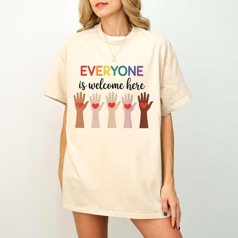 Everyone Is Welcome Here Idaho Teacher Shirt, Inclusion Equality T-shirt, Gay Rights Resist Tee, For Women, For Men...