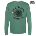 Everything's Fine Lights Long Sleeve Comfort Colors T-Shirt 'NLB' Hoodie, Sweatshirt | GrindPrints.com