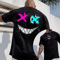 Evil Emoji Graphic Black 2 Side Print T-shirt -  Sweatshirt