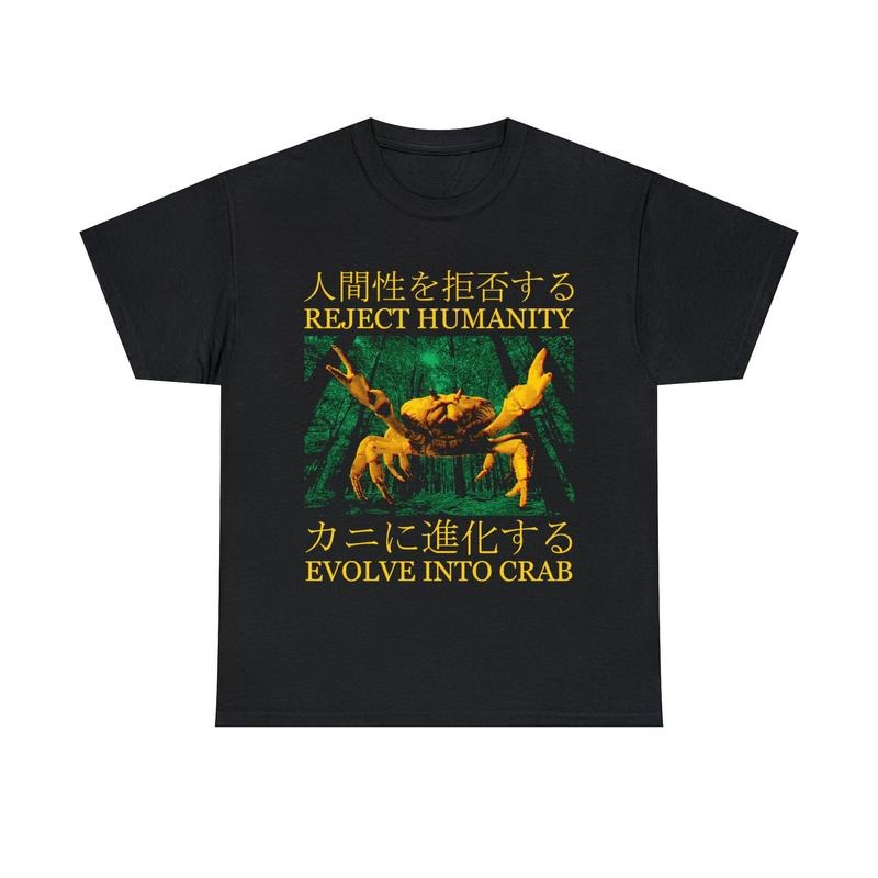 Evolve into Crab Japanese Vintage T-Shirt Hoodie, Sweatshirt | GrindPrints.com