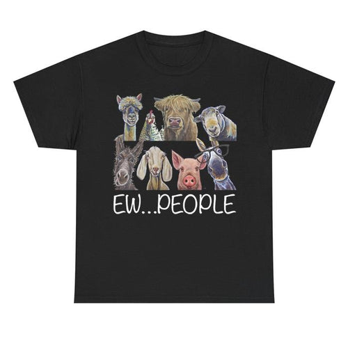 "Ew People" Funny Animals Graphic Unisex T-shirt Hoodie, Sweatshirt | GrindPrints.com