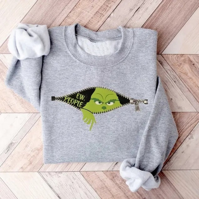Ew People Shirt, Grinch Sweatshirt, Grinchmas Sweatshirt, Christmas Grinch Shirt, Christmas Funny Grinch Sweatshirt,...