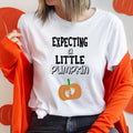 Expecting A Little Pumpkin T-Shirt, Halloween Pregnancy Announcement Shirt, Autumn Maternity Gift Tee, Thanksgiving Baby...