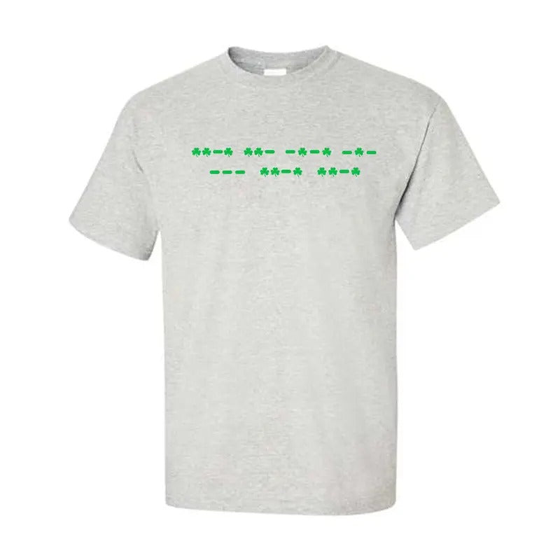 F Off Morse Code Shamrock Edition Men's TShirt Hoodie, Sweatshirt | GrindPrints.com