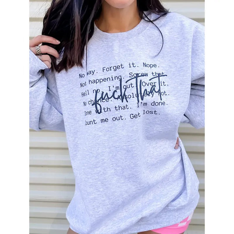 F That Graphic Pullover T-Shirts, Hoodie, Sweatshirt | GrindPrints.com