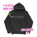 F*ck Off Morse Code Skull Hoodie T-Shirts, Sweatshirt | GrindPrints.com