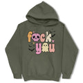 F*ck You Hoodie - Halloween Themed - Women's Pullover Hoodie - Long Sleeve - Casual T-Shirts, Sweatshirt | GrindPrints.com