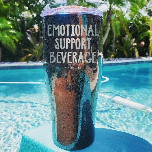 FLASH SALE | Emotional Support Beverage Laser Etched Tumbler T-Shirts, Hoodie, Sweatshirt | GrindPrints.com