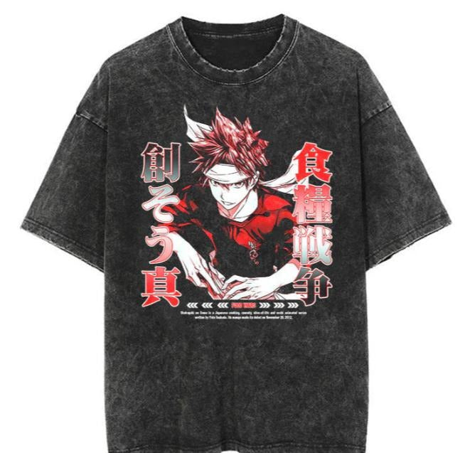 FOOD WARS VINTAGE TEE, for unisex , gift for anime fan Menswear Top Hoodie, Sweatshirt | GrindPrints.com