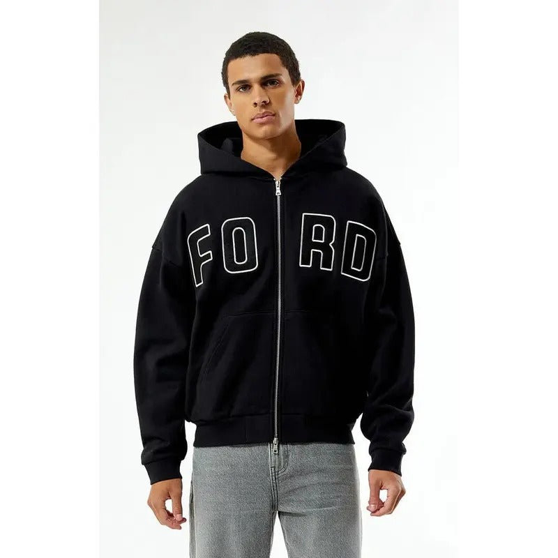 FORD Men's Hallmark Zip Up Hoodie T-Shirts, Sweatshirt | GrindPrints.com