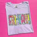 FRI-YAY Neon Spotted Comfort Colors T-Shirt Hoodie, Sweatshirt | GrindPrints.com