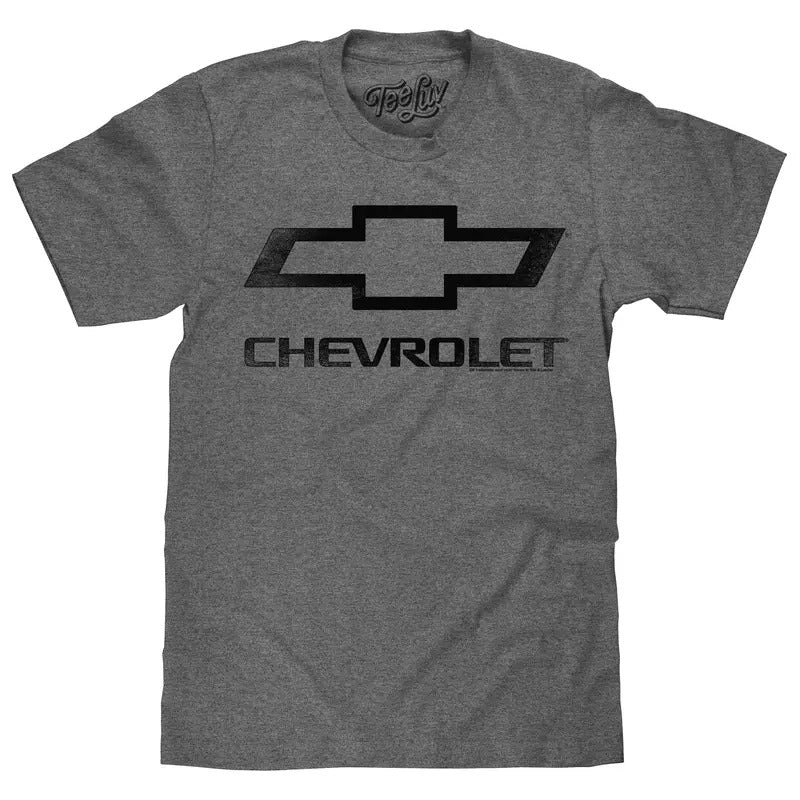 Faded Chevrolet Bowtie Car Logo T-Shirt - Graphite Heather Hoodie, Sweatshirt | GrindPrints.com