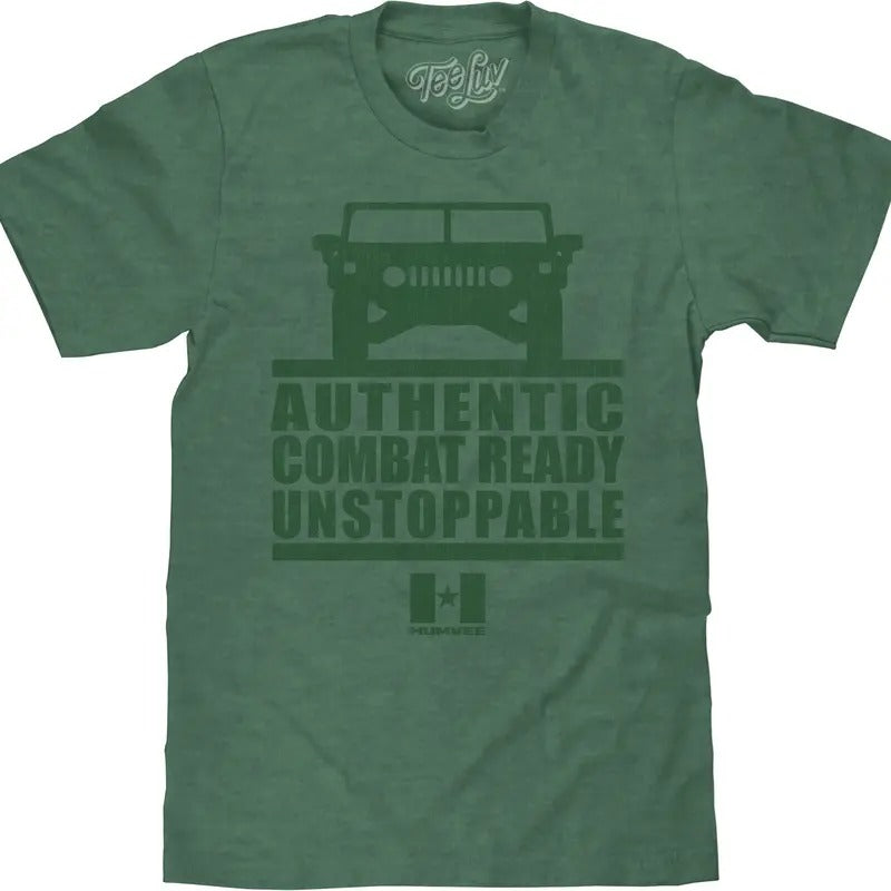 Faded Humvee T-Shirt - Forest Green Heather Hoodie, Sweatshirt | GrindPrints.com