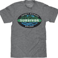 Faded Survivor TV Show Logo T-Shirt - Graphite Heather Hoodie, Sweatshirt | GrindPrints.com