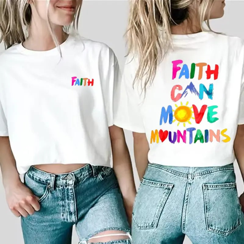 Faith Can Move Mountains Unisex T-Shirt, Casual Top Outdoor Tees Hoodie, Sweatshirt | GrindPrints.com