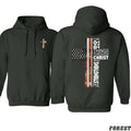 Faith Cross Hoodie - Patriotic American Flag Cross Design with Inspirational "I Can Do Any Thing" Quote, Perfect for...