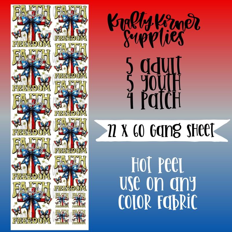 Faith Family DTF Transfer Gang Sheet, 22 x 60 T-Shirts, Hoodie, Sweatshirt | GrindPrints.com