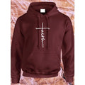 Faith Hoodie Jesus Christian Vertical Cross Christianity Faith Religion Church Religious Faith Adults Youth Jumper...