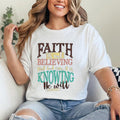 Faith Is Not Believing That God Can It Is Knowing He Will Shirt Pure Cotton Casual Street Style Crew Neck Short Sleeve...