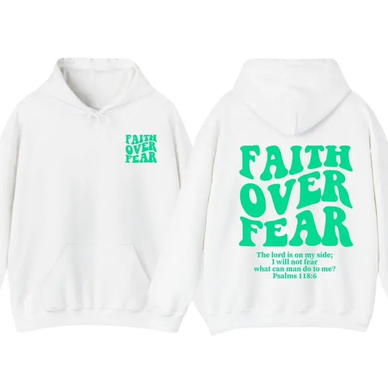 Faith Over Fear Christian Cross Faith Jesus Lover Christian Church Comfort Cotton T-Shirts, Hoodie, Sweatshirt
