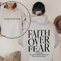 Faith Over Fear Christian Hoodie, Christian Sweaters Tops Pullover T-Shirts, Sweatshirt | GrindPrints.com