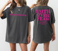 Faith Over Fear Christian Shirt, Jesus Shirts, Trendy Shirt, Bible Verse Shirt, Aesthetic Clothes, Christian  T-shirt,...
