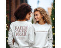 Faith Over Fear Christian Sweatshirt - Long Sleeve Round Neck T-Shirt with Bible Verse Design, Casual Style for Men and...