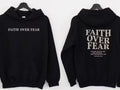 Faith Over Fear Christian Sweatshirt ,Christian Hoodie,Jesus Hoodie, Trendy Hoodie ,Bible Verse Sweater,Aesthetic Clothes...