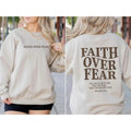 Faith Over Fear Christian Sweatshirt or Hoodie ,Christian Sweatshirt ,Jesus Hoodie, Trendy Hoodie ,Bible Verse Sweater,...