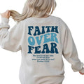 Faith Over Fear Christian Vintage Graphic T-Shirt Bible Verse, Aesthetic Christian Sweatshirts, Jesus Clothing, Mothers...