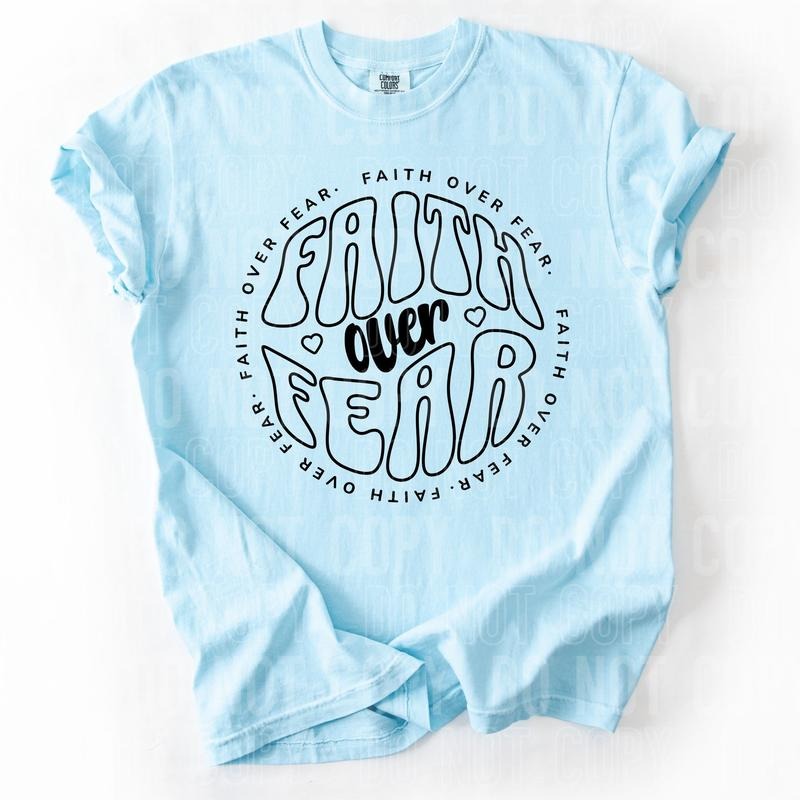 Faith Over Fear DTF Transfers - THIS IS NOT A SHIRT Hoodie, Sweatshirt | GrindPrints.com